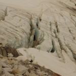 009 Gletscherspalten, weiter oben habe ich das Eis gequert