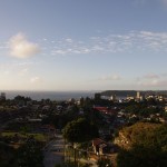 002- Blick am Morgen über Puerto Montt auf den Pazifik